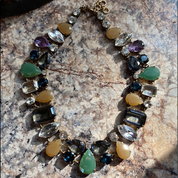 J. Crew Jewelry - J.Crew Crystal Melange Statement Necklace EUC